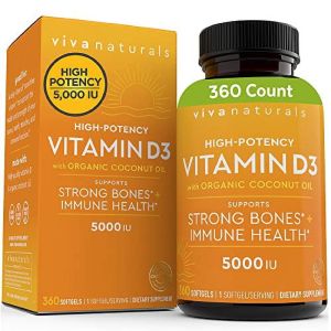 Viva Naturals Vitamin D3 5000 IU 360 Softgels
